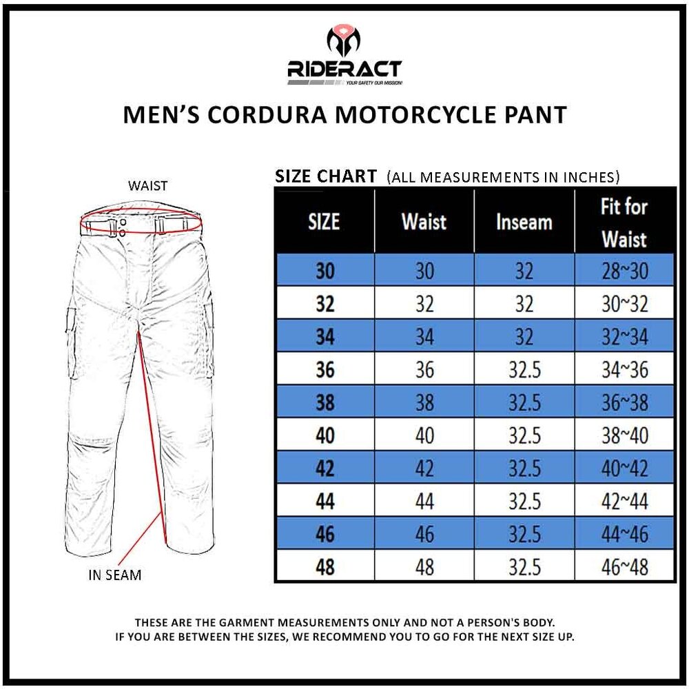 RIDERACT® Men’s Cordura Cargo Riding Pants Waterproof Motorcycle Black Jeans - Picture 4 of 9